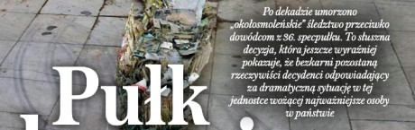 Marek Pyza w "Sieci": Pułk bez winy