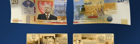 NBP upamiętnia Prezydenta RP Lecha Kaczyńskiego banknotem kolekcjonerskim i złotą monetą 