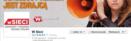  „wSieci” na FB rośnie i zyskuje uznanie branży