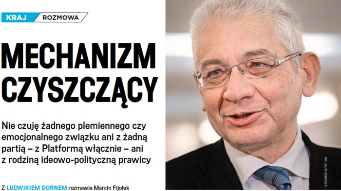 Dorn: nie czuję związków z żadną partią