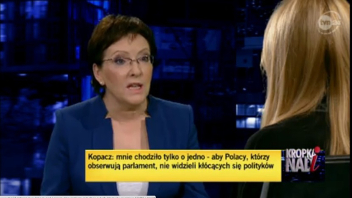 Gosiewska o Kopacz: odprawiała show, robiła PR Platformie