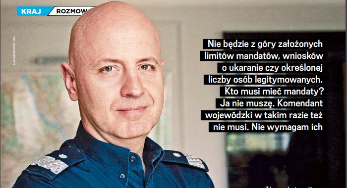 Nowy szef policji: Nie ma miejsca na naróbstwo