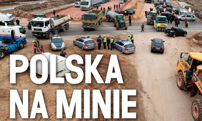 Polska na minie i piramida drogowa