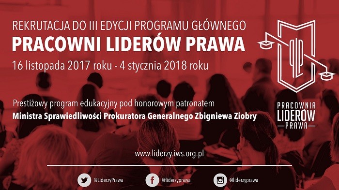 Ruszyła kolejna rekrutacja do Programu Głównego Pracowni Liderów Prawa!