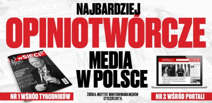 "wSieci" i wPolityce.pl najbardziej opiniotwórczymi mediami!