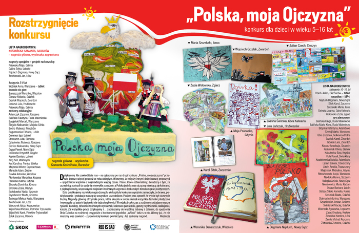 Wyniki konkursu plastycznego "Polska moja Ojczyzna"