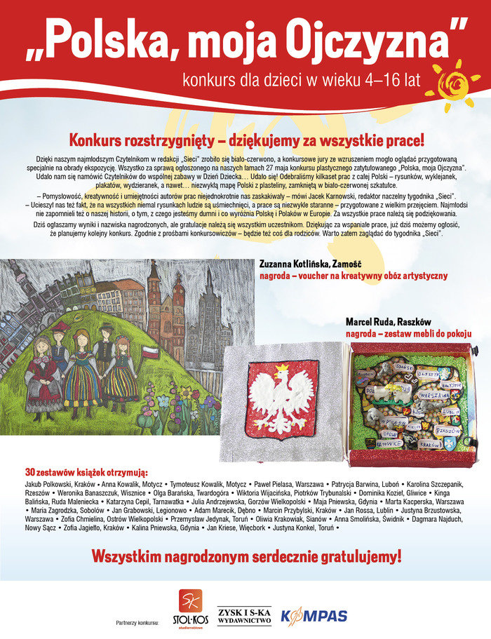 Wyniki konkursu plastycznego „Polska moja Ojczyzna”