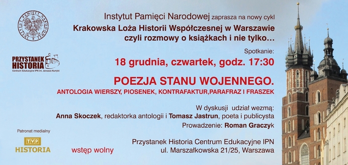 Zapraszamy na spotkanie z cyklu Krakowska Loża Historii Współczesnej