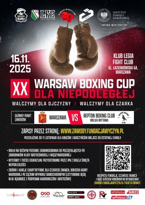 Jubileuszowa XX edycja Warsaw Boxing Cup już  w niedzielę 16 listopada!