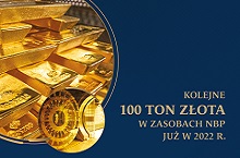Kolejne 100 ton złota w zasobach NBP – ambitne plany zwiększenia rezerw kruszcu banku centralnego już w 2022 r.