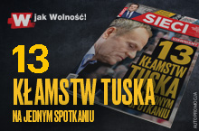  "Sieci": 13 kłamstw Tuska na jednym spotkaniu